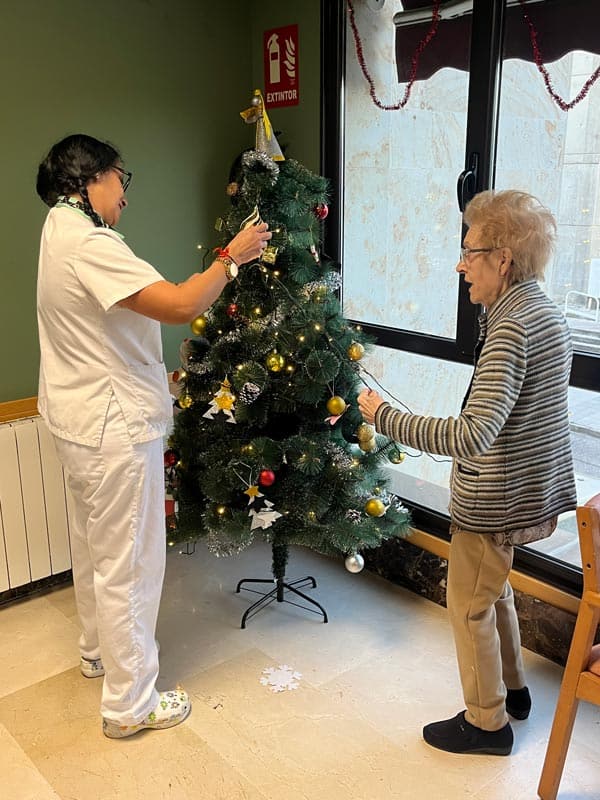 Puesta del árbol de Navidad