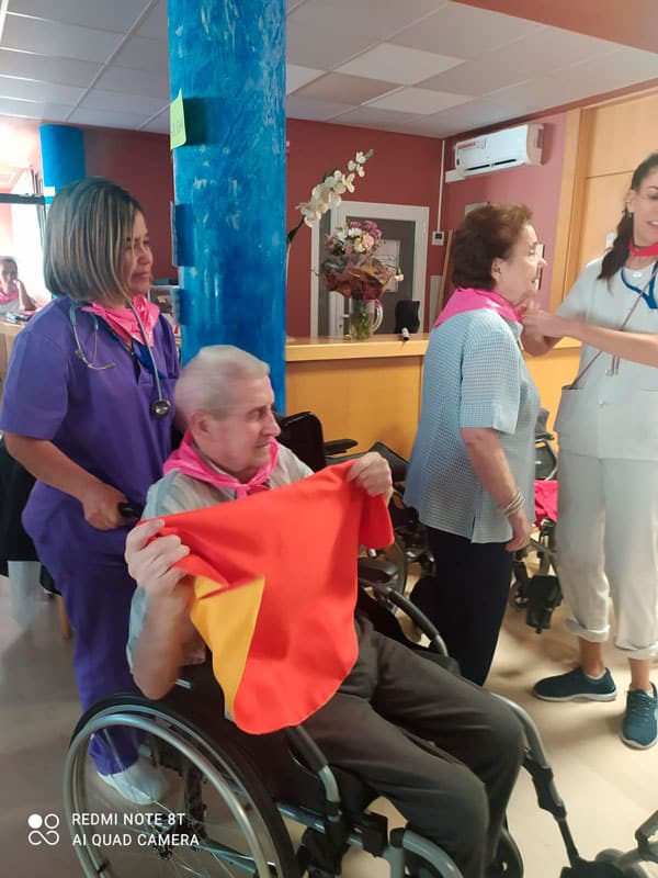 Residentes durante la celebración de San Fermín