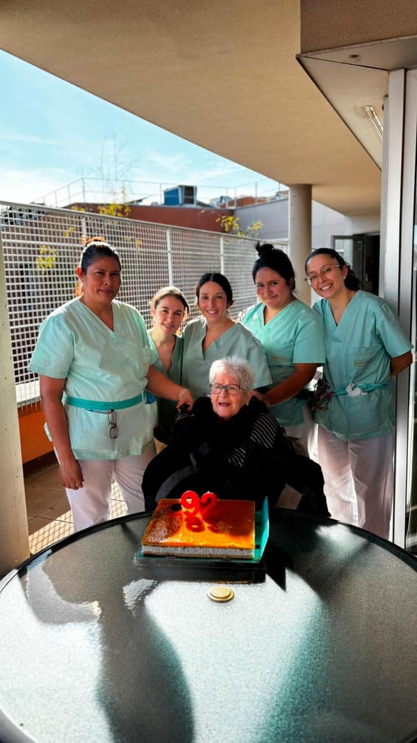 Una residente celebra 92 años