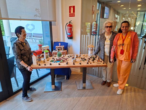 Decoración navideña de la residencia