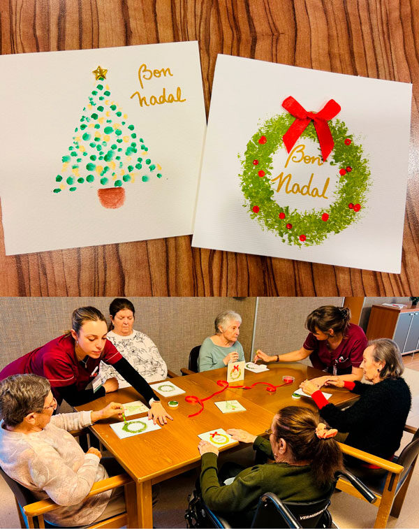 Elaboración de postales navideñas