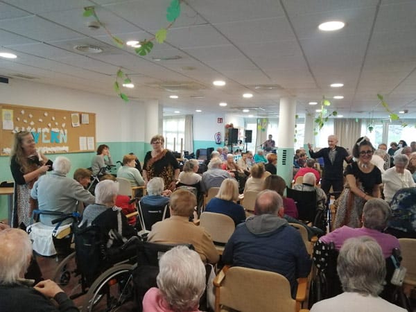 Imagen del comedor durante la celebración de Carnaval