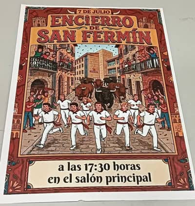 Cartel de anuncio del encierro en la residencia